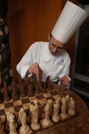 Laurent Playing Chocolate Chess